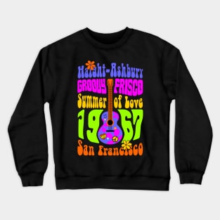 60s 70s Retro Flower Power - Groovy Frisco 1 Crewneck Sweatshirt